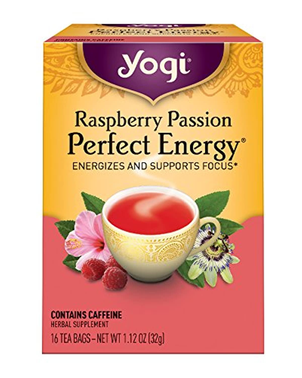Yogi  Tea Raspberry Passion Energy 16 bags