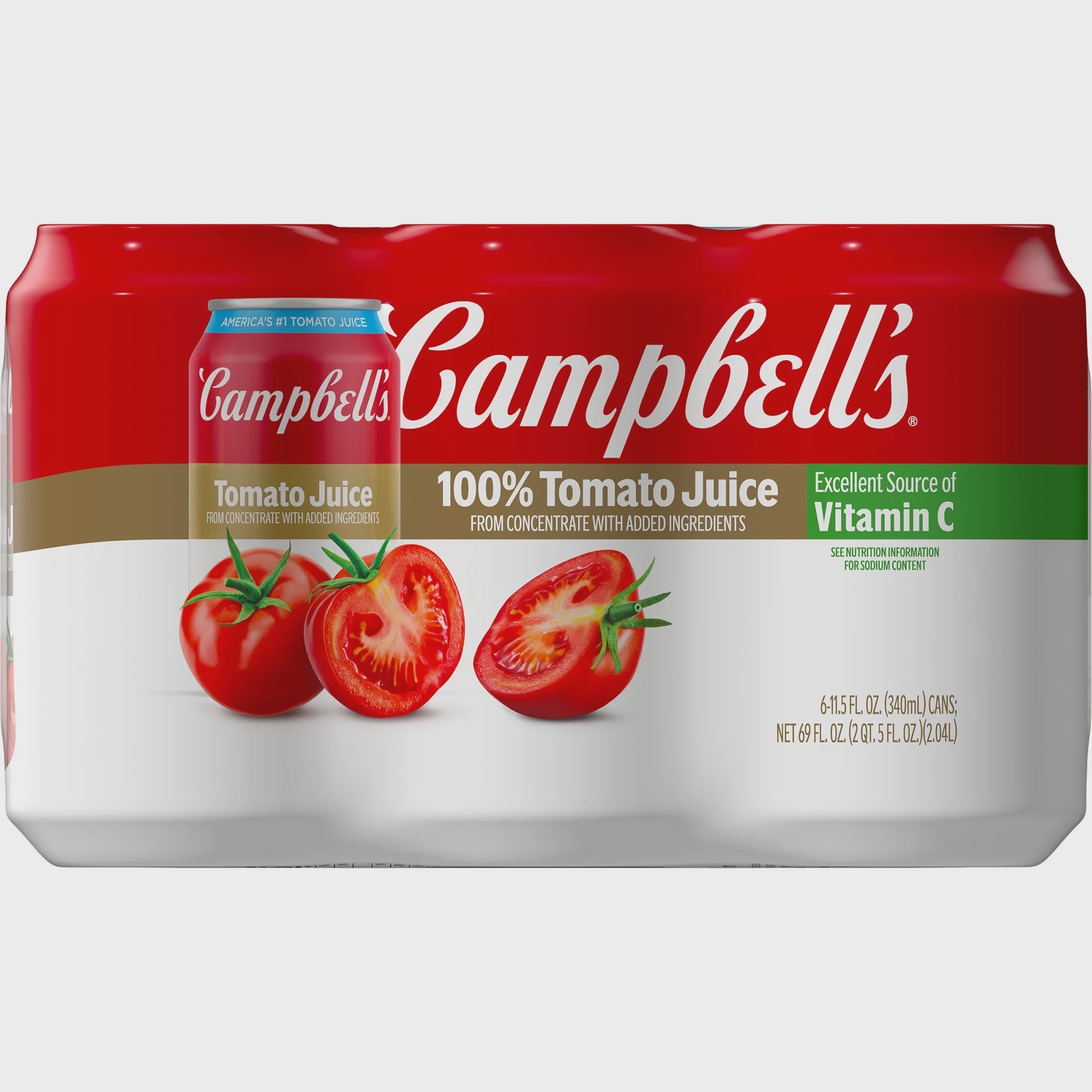 Campbell's 100% Tomato Juice 11.5 oz 6ct