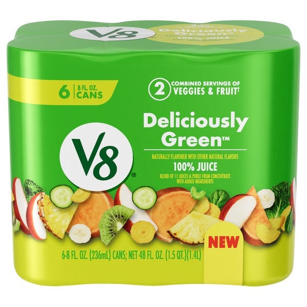 V8 Delicious Green 8oz-6pk
