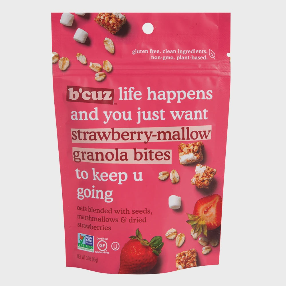 b'cuz Life Happens Strawberry-Mallow Granola Bites 3 oz.