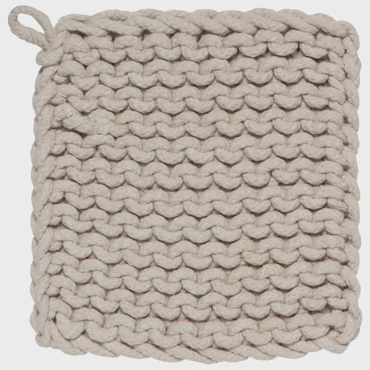 Danica Heirloom Knit Pot Holder/Trivet Dove Gray