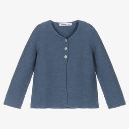 Babidu Blue Cotton Knit Cardigan 12 mth