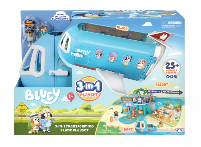 Bluey 3 in 1 Transforming Plane Playset