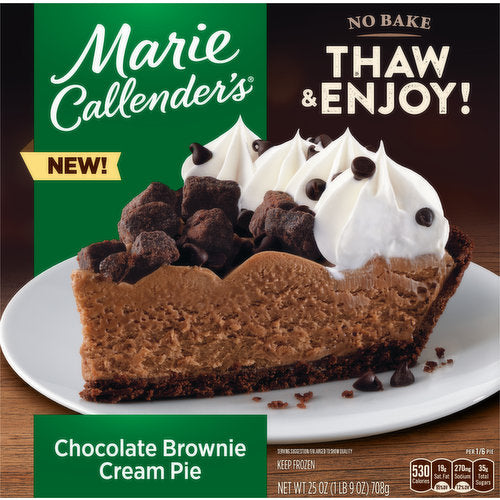 Marie Callendar's Frozen Brownie Cream Pie 25oz