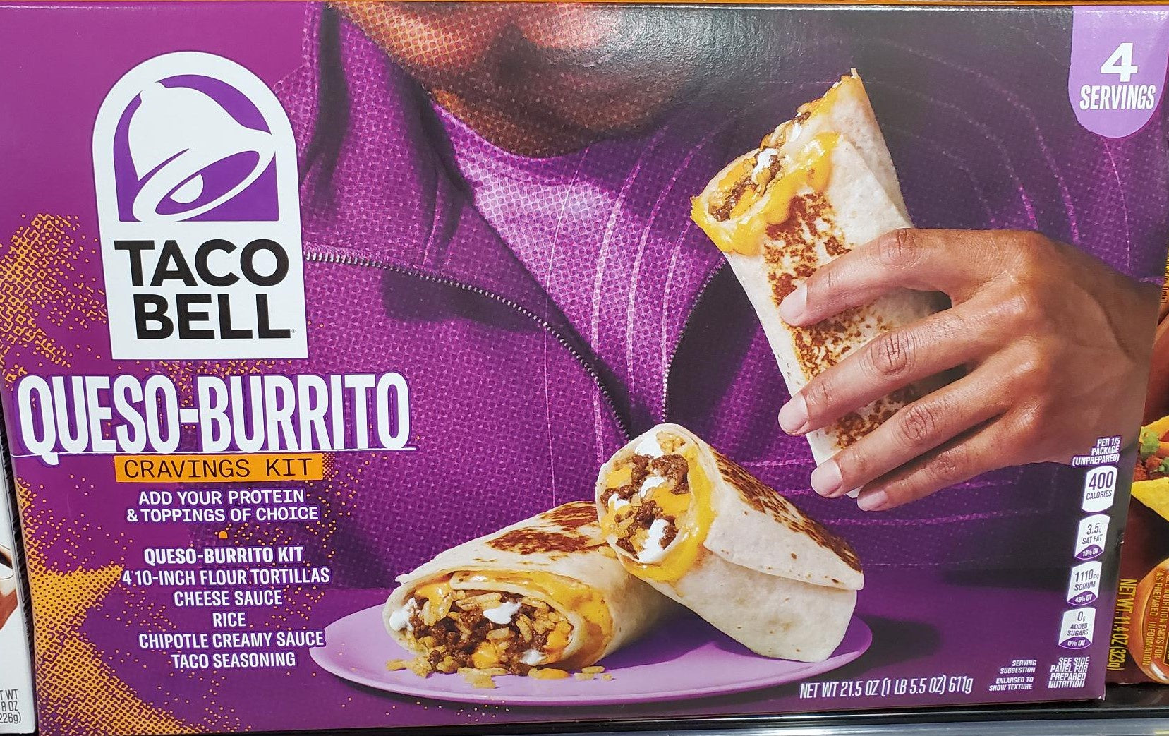 Taco Bell Queso Burrito Cravings Kit 21.5oz