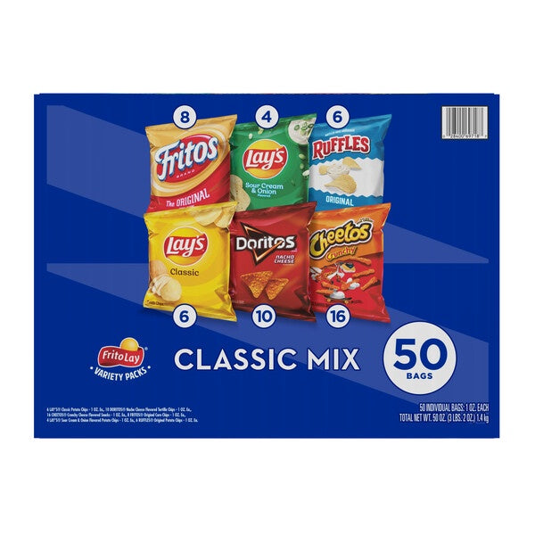 Frito Lay Classic Mix Chips 50 bags