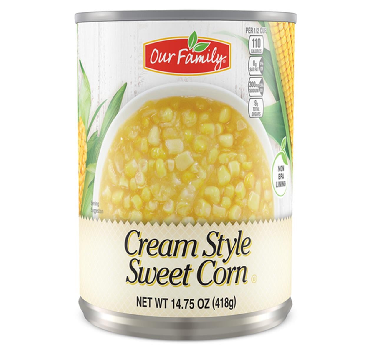 Our Family Canned Cream Style Corn 14.75oz