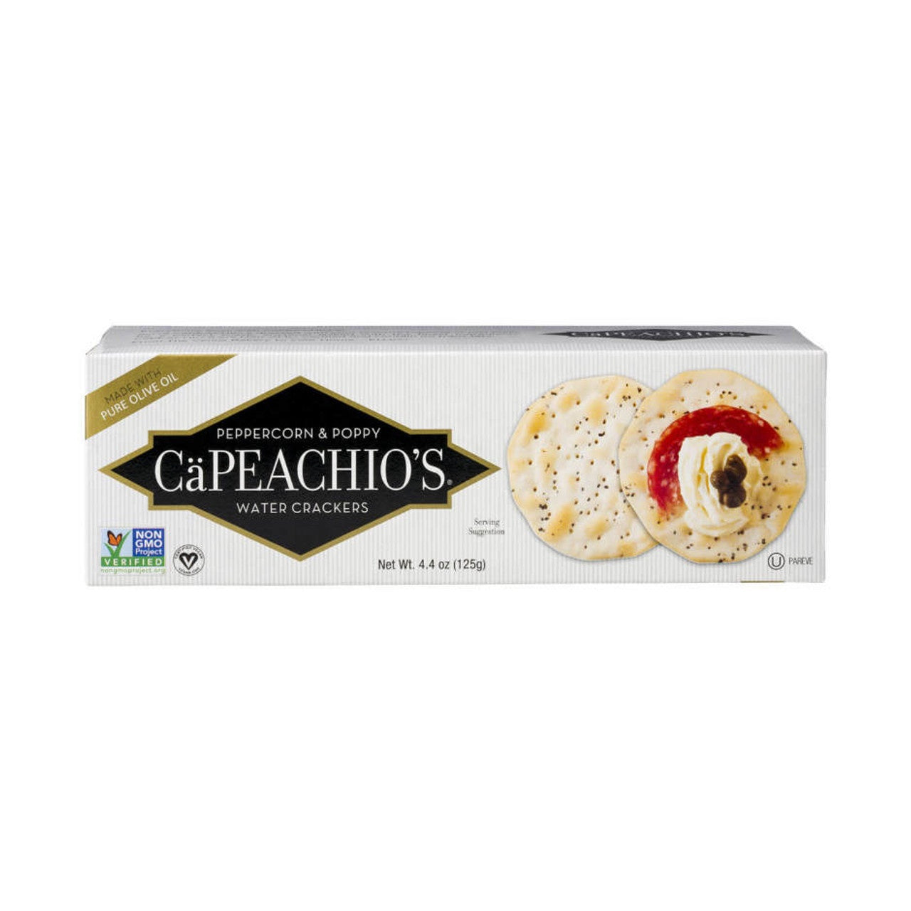 CaPeachio's Peppercorn & Poppy Water Crackers