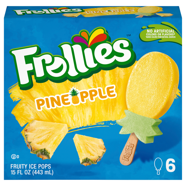 Frollies Fruity Ice Pop Pineapple 6ct