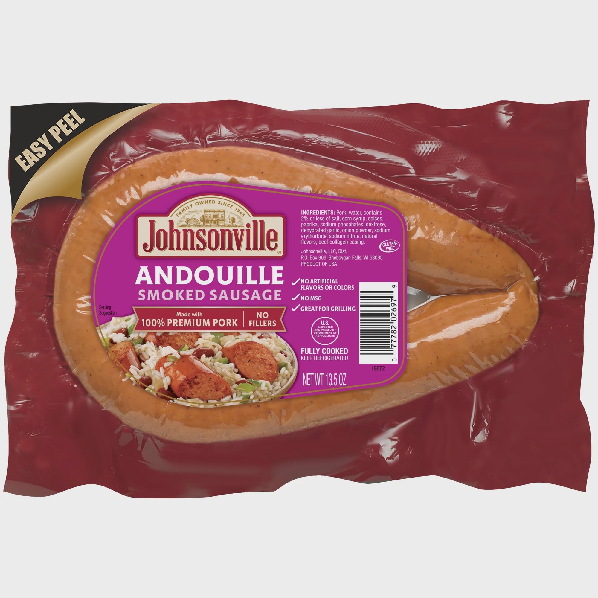 Johnsonville Andouille Rope Sausage 12oz