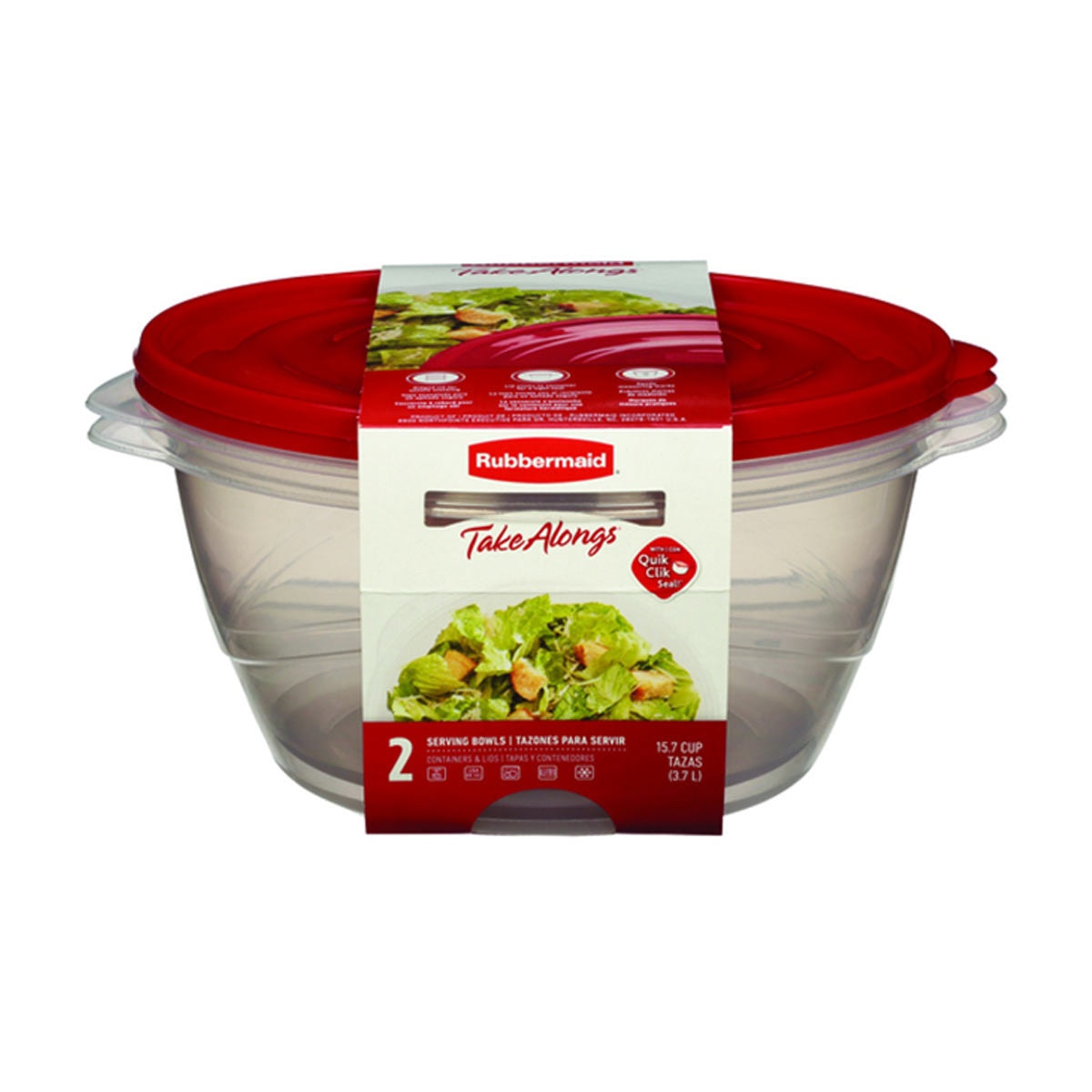 Rubbermaid Take Alongs Serving Bowl 2ct