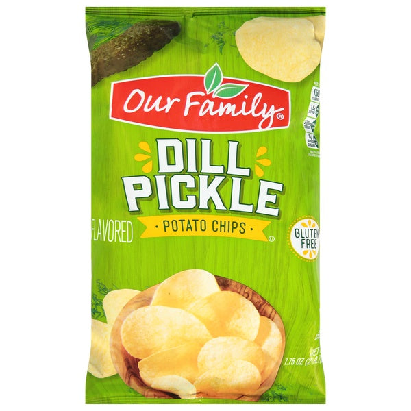 Our Family Dill Pickle Potato Chips 7.5oz