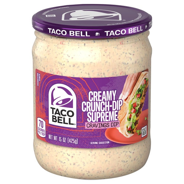 Taco Bell Creamy Crunch Supreme Dip 15oz