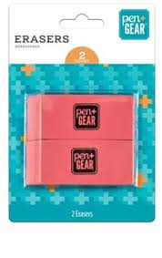 Pen & gear 2 Pack Pink Eraser
