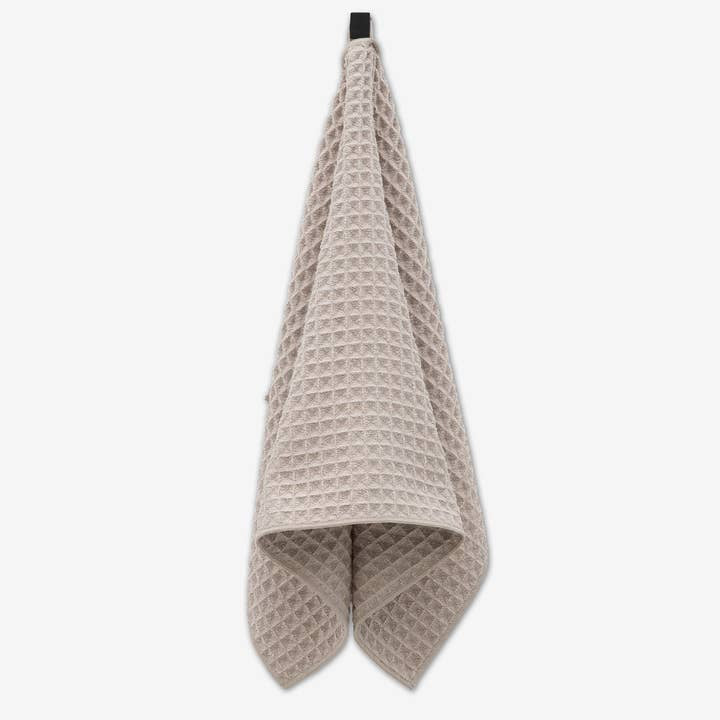 Geometry Taupe Waffle Hand Towel 18x30"