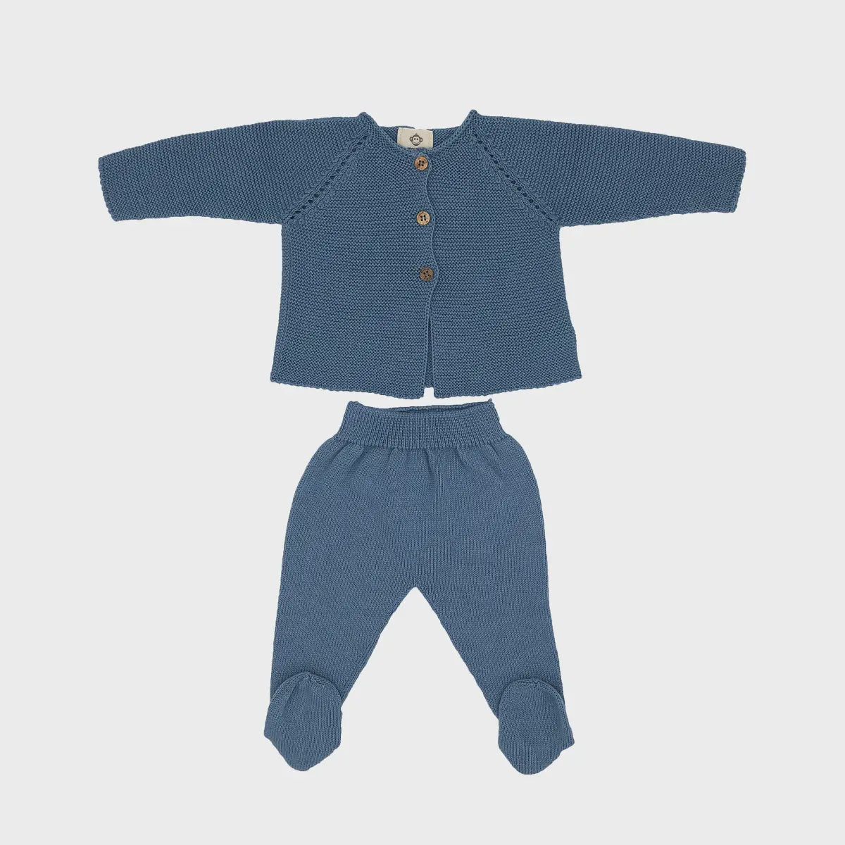 micu micu Blue Pant & Cardigan Set 0-1 mth