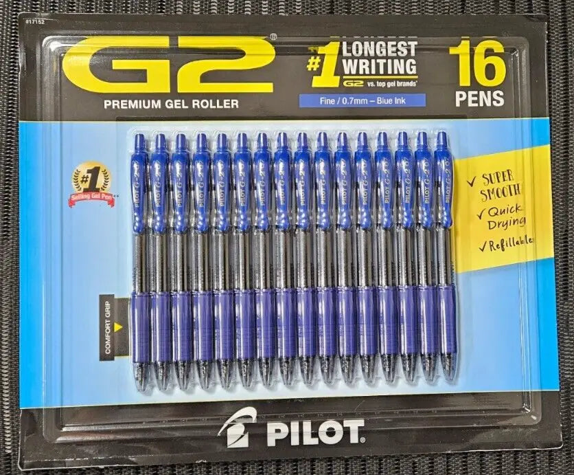 G2 Premium Gel Roller Pen Blue 16 pack