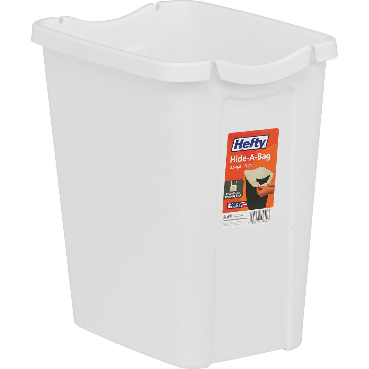 Trash Can, Hefty Hide-A-Bag 3.5 gal.