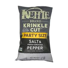 Kettle Brand Krinkle Cut Salt & Pepper Potato Chips 13 oz.