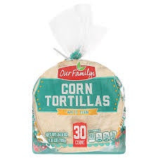 Our Family White Corn Tortilla 30ct
