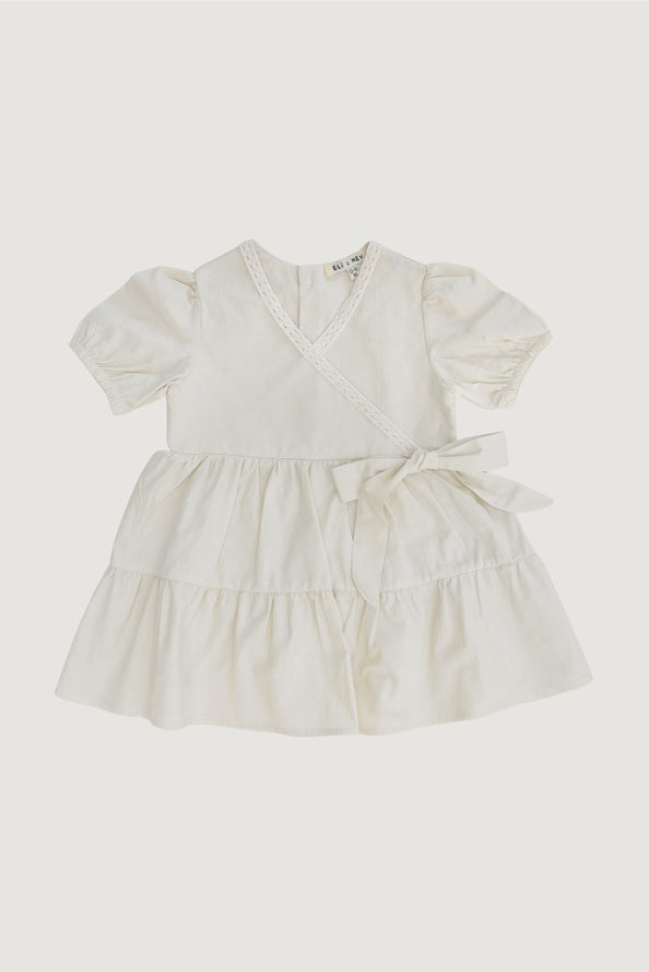 Beige Tiered Lace Detail Dress 2-3 YR