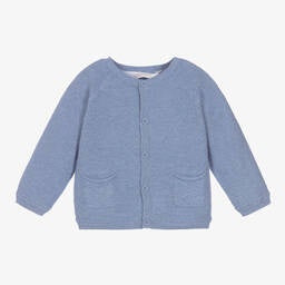 Mayoral Baby Boys Blue Cotton Knit Cardigan 4-6 mth