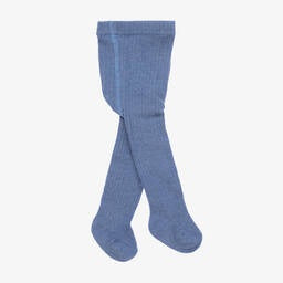 Mayoral Blue Cotton Rib Baby Tights 3 mth