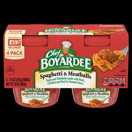 Chef Boyardee Spaghetti & Meatballs 4pk