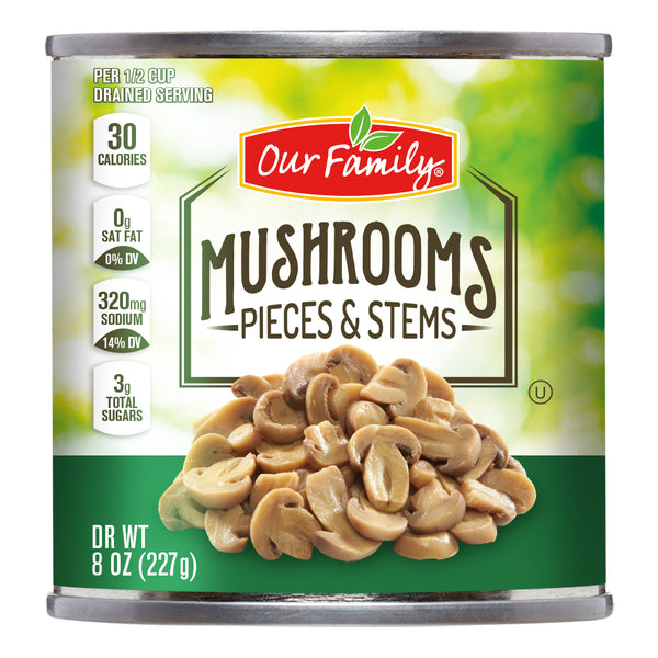 Our Family Mushroom Pieces & Stems 8oz