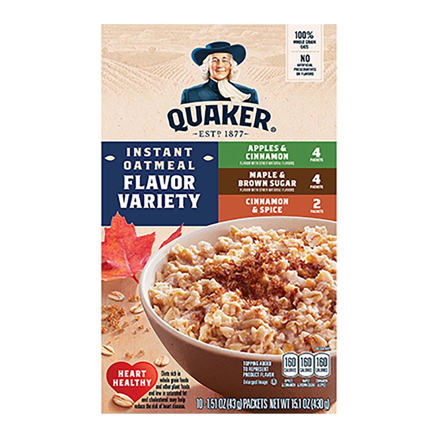 Quaker Instant Oatmeal Variety Pack 12.1oz