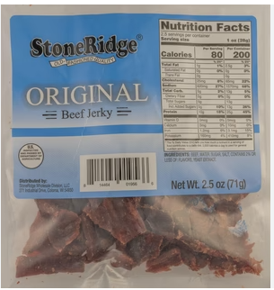 Stone Ridge Original Beef Jerky 2.5oz