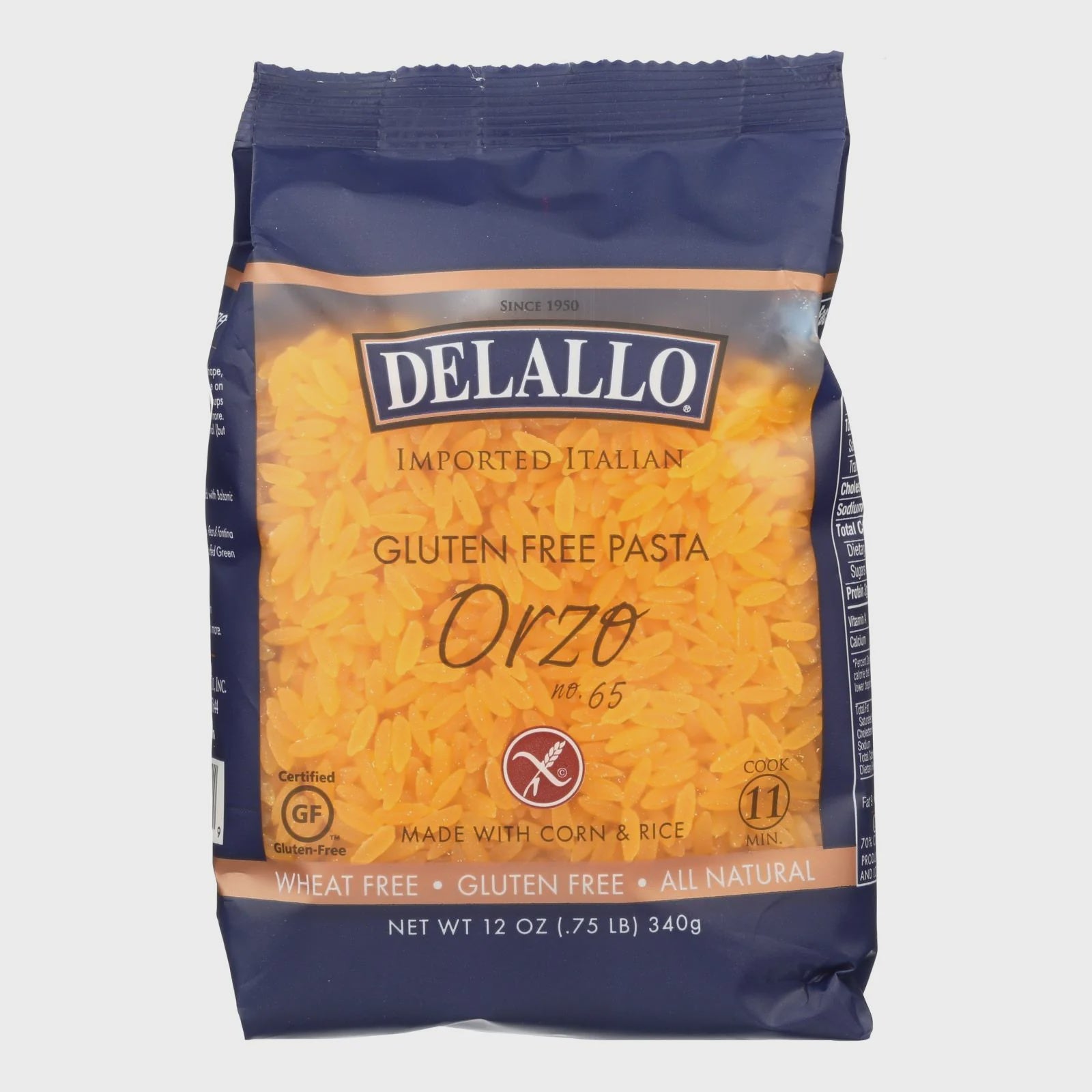 Delallo Gluten Free Orzo 12oz