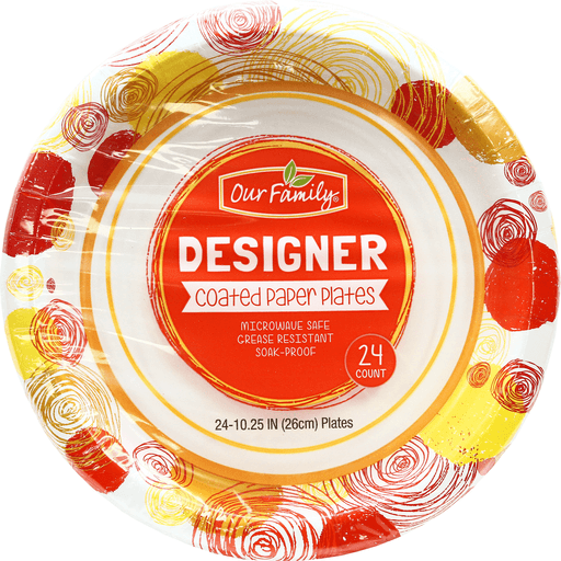 Our Family Designer Paper Plate 24 ct