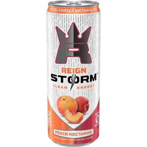 Reign Storm Energy Peach Nectarine 12oz