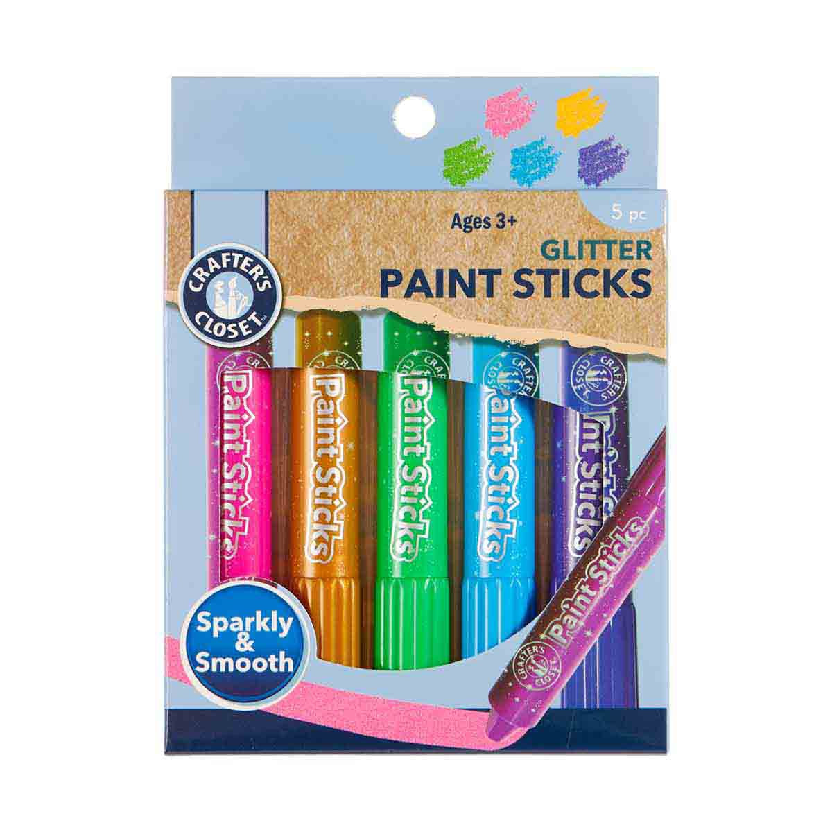 Crafter's Closet Glitter Paint Sticks 5pc