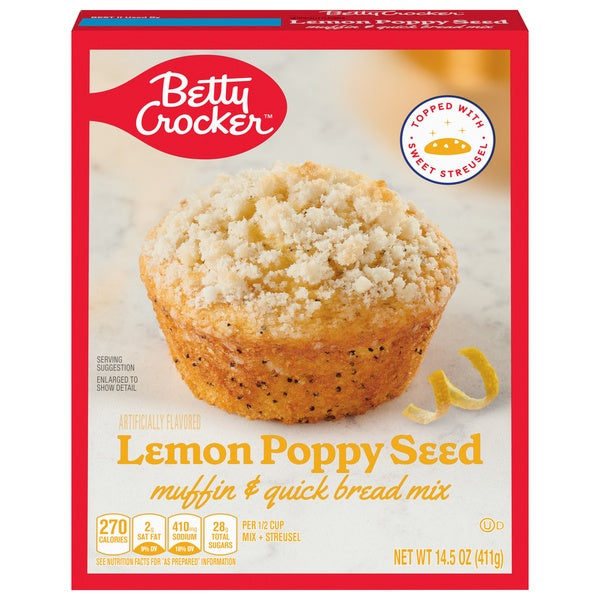 Betty Crocker Lemon Poppyseed Muffin Mix 15.4oz