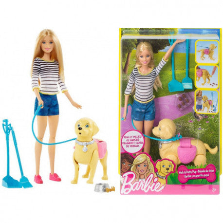 Barbie Walk & Potty Pup Playset