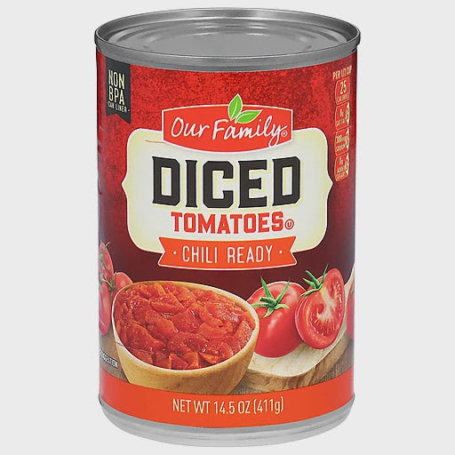 Our Family Diced Chili Tomatoes 14.5oz