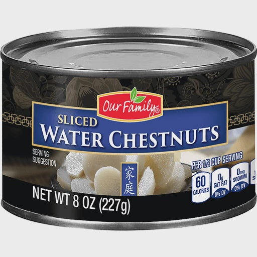 Our Family Sliced Water Chestnuts 8 oz