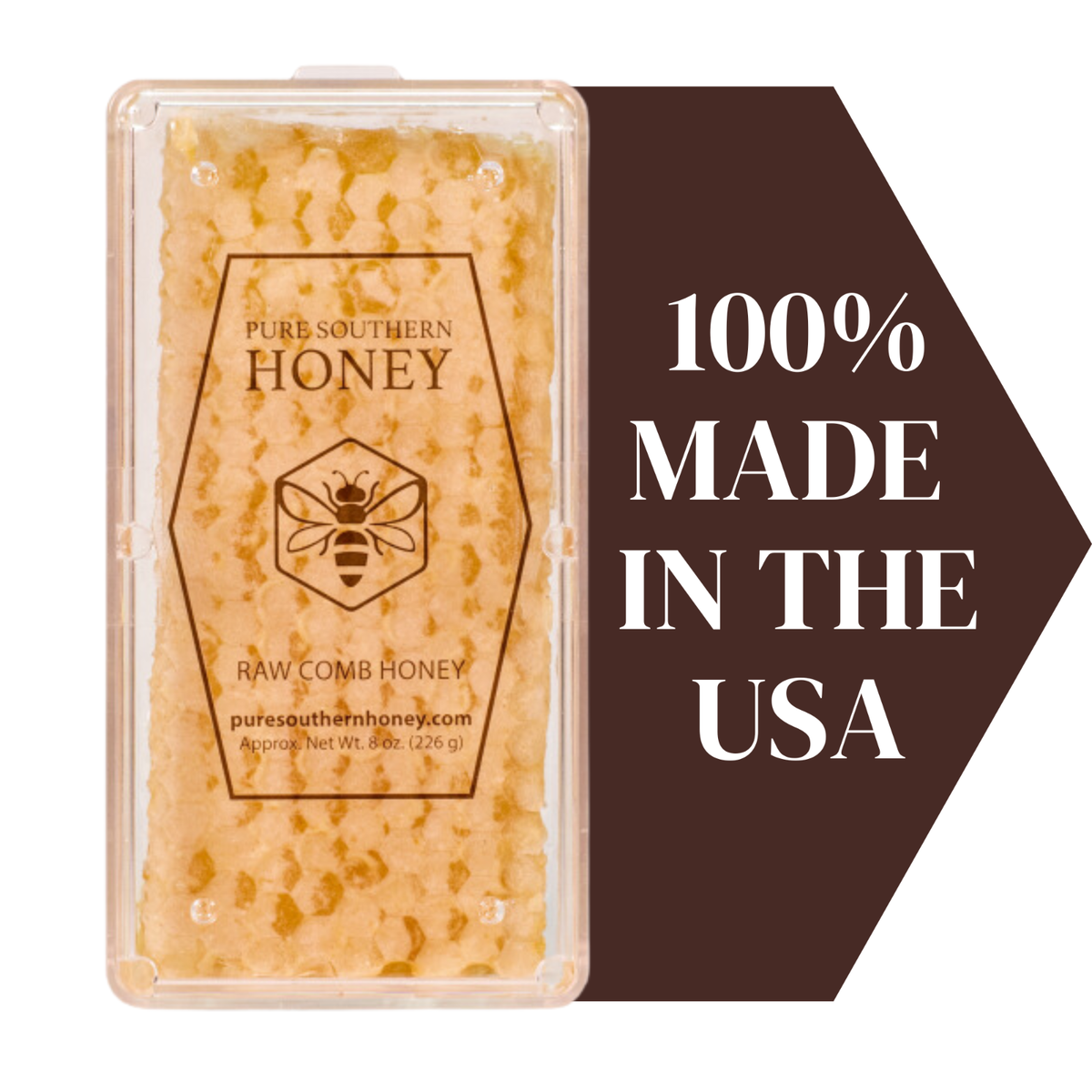 Pure South Honey Raw Comb 7oz.