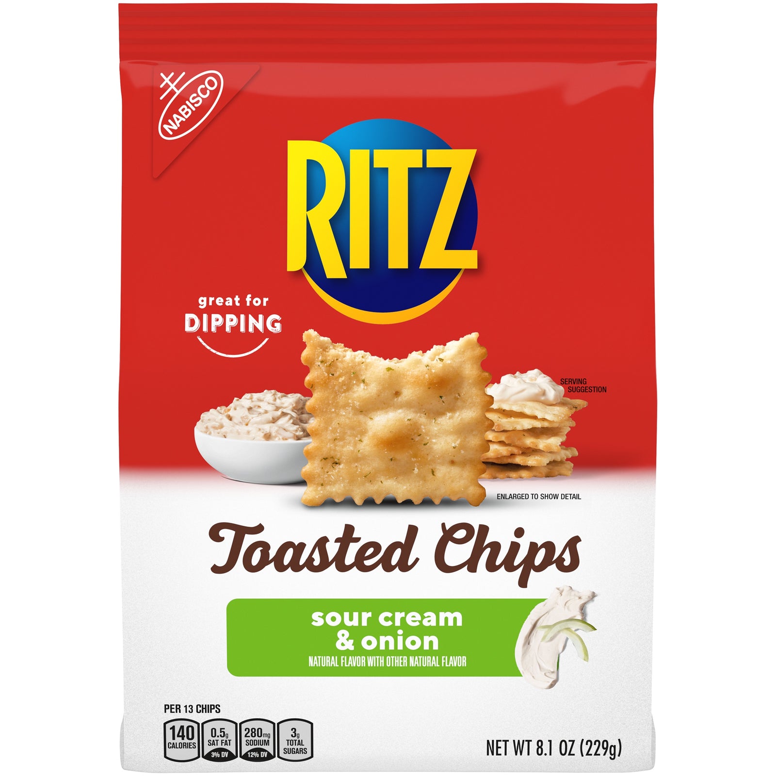 Ritz Toasted Chips Sour Cream & Onion 8.1oz