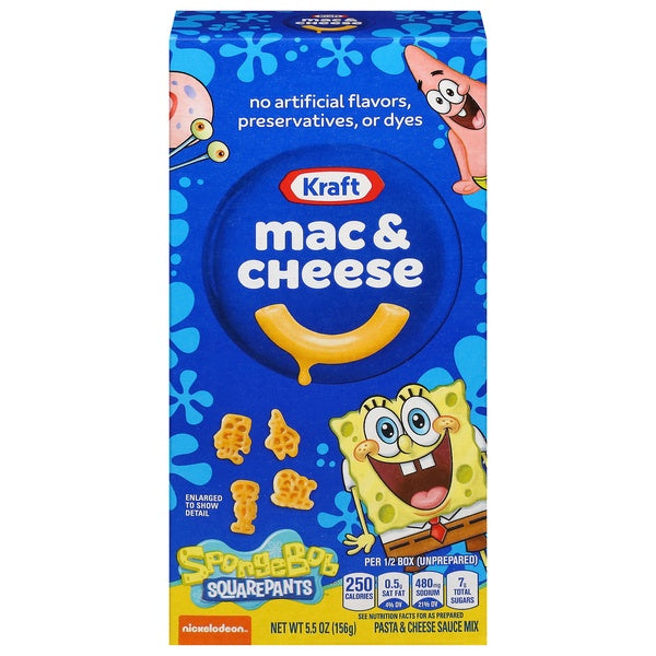 Kraft Macaroni & Cheese Spongebob Square Pants 5.5oz