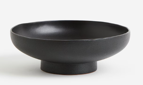 HM Black Terracotta Serving Bowl