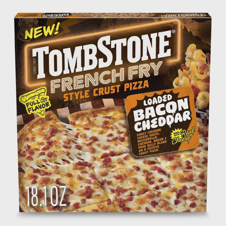 Tombstone French Fry Crust Loaded Bacon Cheddar Pizza 12oz