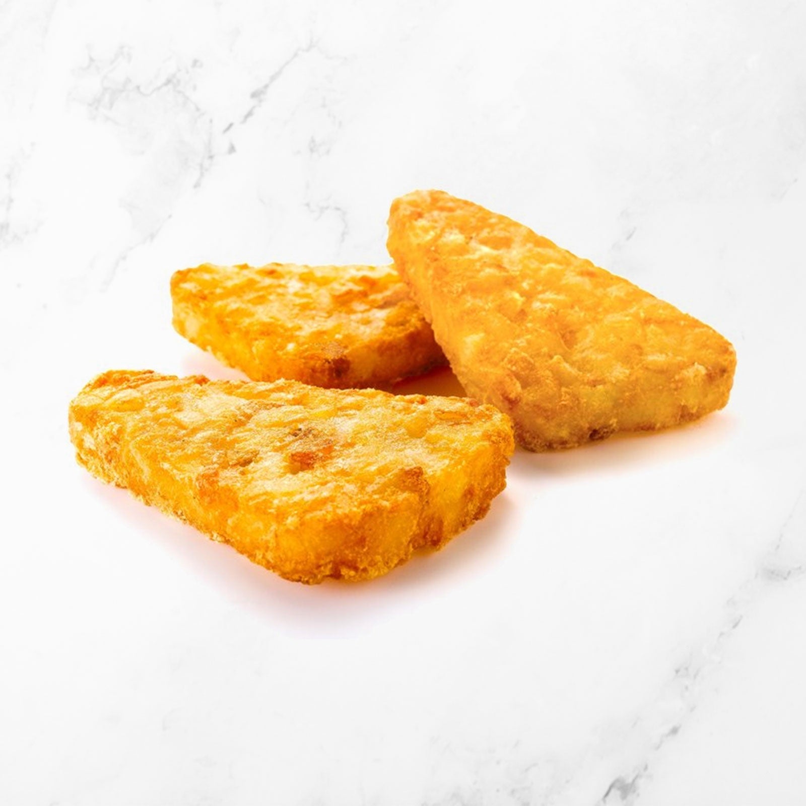 Hashbrown patties, monarch, triangle