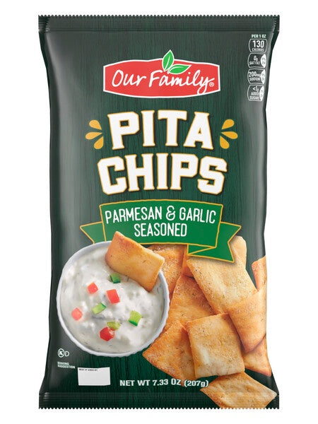 Our Family Pita Chips Parmesan & Garlic 7.3oz