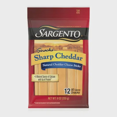 Sargento Sharp Cheddar Cheese Sticks 12 ct