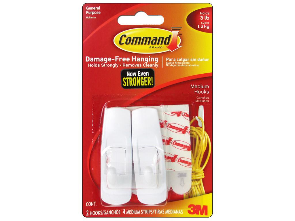 3M Medium Utility Hooks 2ct