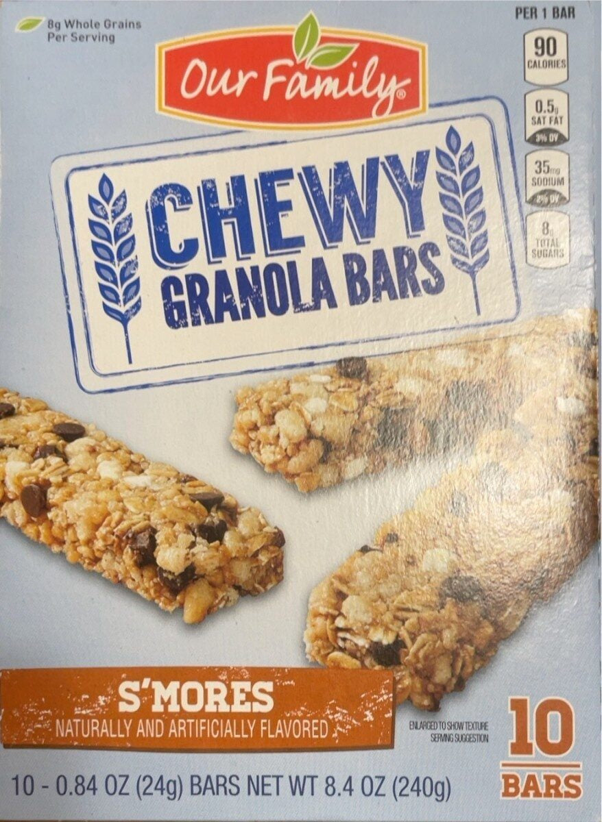 Our Family Smores Chewy Granola Bar 10ct