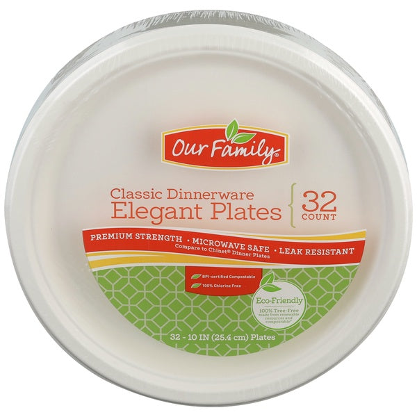 Our Family Elegant Dinner Plates 32ct